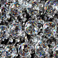 HKM-305619 Crystal Bead Curtain with 20mm Clear K9 Glass Balls for Elegant Home Decoration