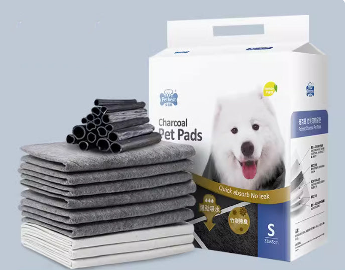 HKM-305747 Thickened Pet Urine Pads with Bamboo Charcoal and Lemon Scent - Multiple Sizes Available