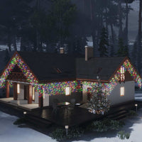 HKM-305875 LED Icicle Light Curtain 10m with 400 LEDs - 8 Lighting Effects, USB Powered, Indoor/Outdoor Use, Multi-Color Options
