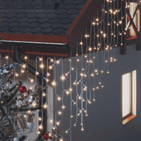HKM-305875 LED Icicle Light Curtain 10m with 400 LEDs - 8 Lighting Effects, USB Powered, Indoor/Outdoor Use, Multi-Color Options