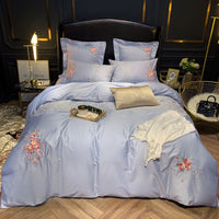 HKM-305875 Light Luxury Four-Piece Embroidery Bedding Set in Long-Staple Cotton
