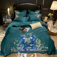HKM-305875 Light Luxury Four-Piece Embroidery Bedding Set in Long-Staple Cotton