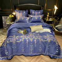 HKM-305875 Light Luxury Four-Piece Embroidery Bedding Set in Long-Staple Cotton