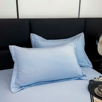 HKM-305875 Modern Minimalist Washed Cotton Solid Color Pillowcase Pair, 48cm x 74cm, Polyester Fiber