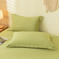 HKM-305875 Modern Minimalist Washed Cotton Solid Color Pillowcase Pair, 48cm x 74cm, Polyester Fiber