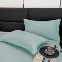 HKM-305875 Modern Minimalist Washed Cotton Solid Color Pillowcase Pair, 48cm x 74cm, Polyester Fiber