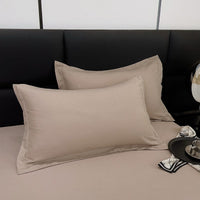 HKM-305875 Modern Minimalist Washed Cotton Solid Color Pillowcase Pair, 48cm x 74cm, Polyester Fiber
