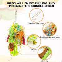 HKM-306003 5-Piece Wooden Parrot Toys Set for Chewing and Play
