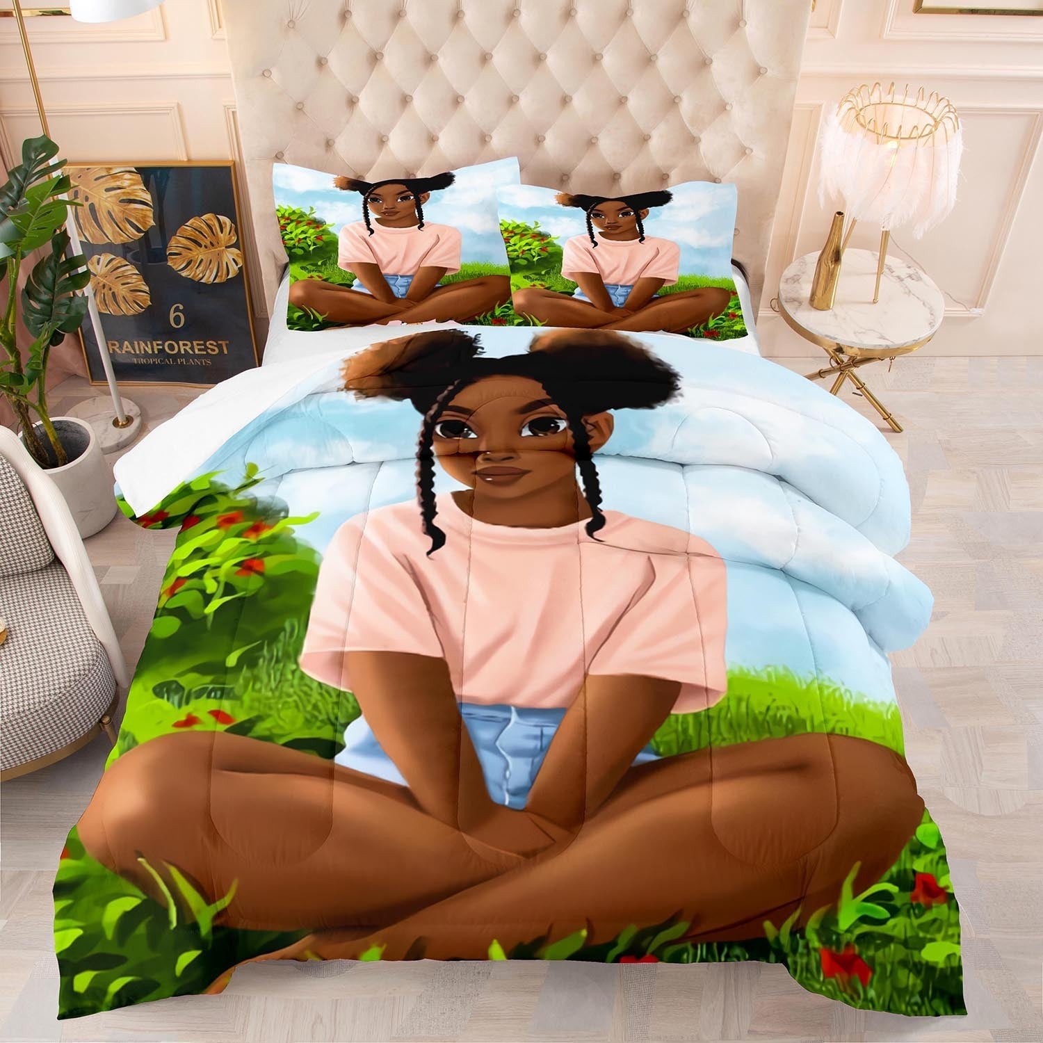 HKM-306067 Digital Printed Polyester Quilt for Summer - 200 x 230 cm