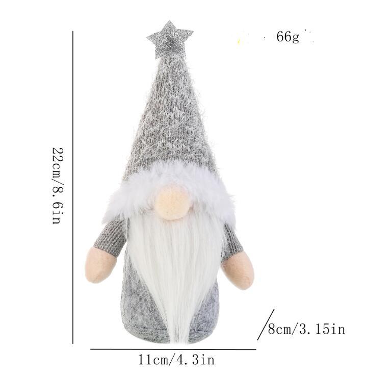 HKM-306195 Knitted Star-shaped Faceless Baby Doll Decoration for Christmas Gifts