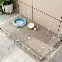 HKM-306259 Indoor Pet Safety Fence for Small Dogs - 11-Piece Modular Barrier Set