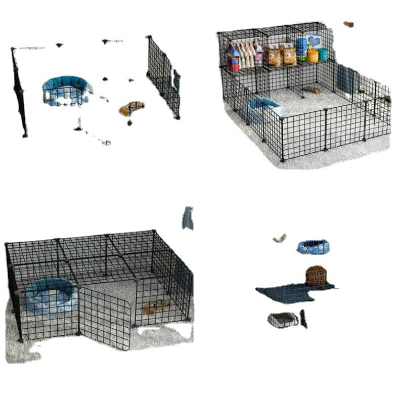 HKM-306259 Indoor Pet Safety Fence for Small Dogs - 11-Piece Modular Barrier Set
