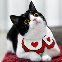 HKM-306387 Stylish Pet Scarf Collar for Small Dogs and Cats, Adjustable Sizes 20-30cm & 30-40cm