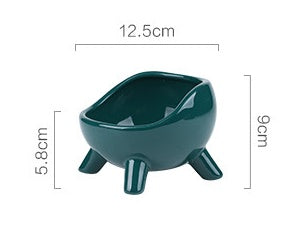 HKM-306579 Cervical Protection Ceramic Cat Food Bowl with Four-Legged Design for Spine Support