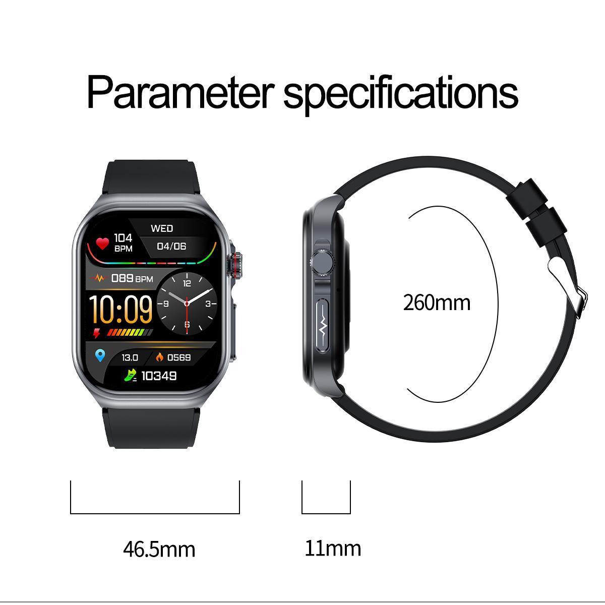 HKM-306579 Waterproof Fitness Tracker Smart Watch with Bluetooth Call, Heart Rate Monitor, 50+ Sports Modes and Sleep Tracking