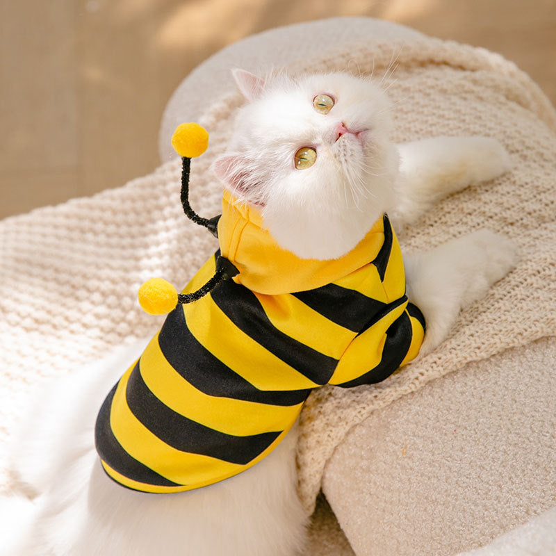 HKM-306643 Cute Yellow Hoodie for Pets Made from Shredded Milk Material - Sizes XS to XXL