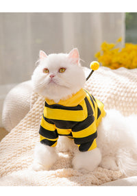 HKM-306643 Cute Yellow Hoodie for Pets Made from Shredded Milk Material - Sizes XS to XXL