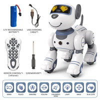 HKM-306643 Infrared Remote Control Robot Dog with Walking, Dancing, and Sound Features for Kids