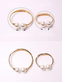 HKM-306771 Elegant Pearl Alloy Curtain Straps in Gold and Silver – Soft Decoration for Living Room and Bedroom