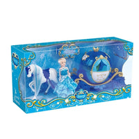 HKM-306899 Musical Princess Horse Carriage Playset with Makeup Accessories for Girls Ages 2-4
