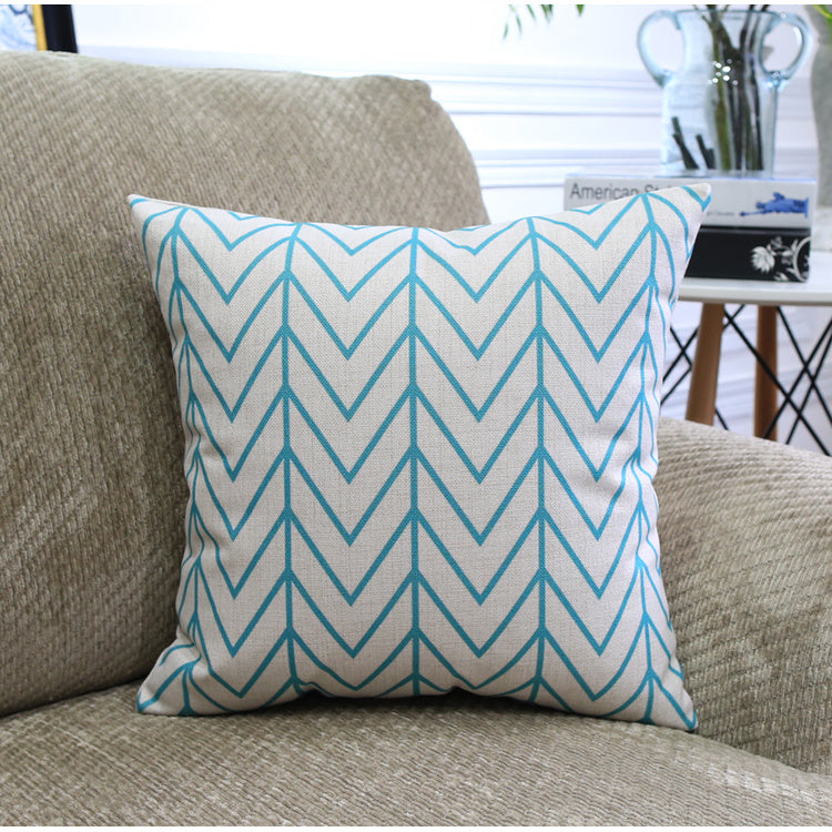 KTX-306899 Nordic Geometric Pattern Throw Pillowcase - 45x45cm & 30x50cm Options