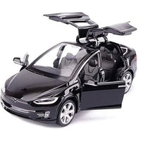 HKM-307027 Diecast 1:32 Scale Tesla Model X Toy Car with Sound and Light Features, Pull Back Action