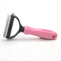 HKM-307155 Stainless Steel Pet Comb for Dogs - Small and Large Sizes in Blue and Pink