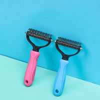 HKM-307155 Stainless Steel Pet Comb for Dogs - Small and Large Sizes in Blue and Pink