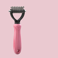 HKM-307155 Stainless Steel Pet Comb for Dogs - Small and Large Sizes in Blue and Pink