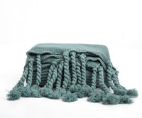 HKM-307219 Solid Color Knitted Wool Blanket - 130x170cm, Four Seasons Use, Modern Simplicity