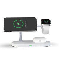 HKM-307283 Three-in-One 15W Magnetic Wireless Charger with Night Light and USB Output
