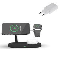 HKM-307283 Three-in-One 15W Magnetic Wireless Charger with Night Light and USB Output