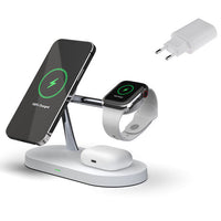 HKM-307283 Three-in-One 15W Magnetic Wireless Charger with Night Light and USB Output