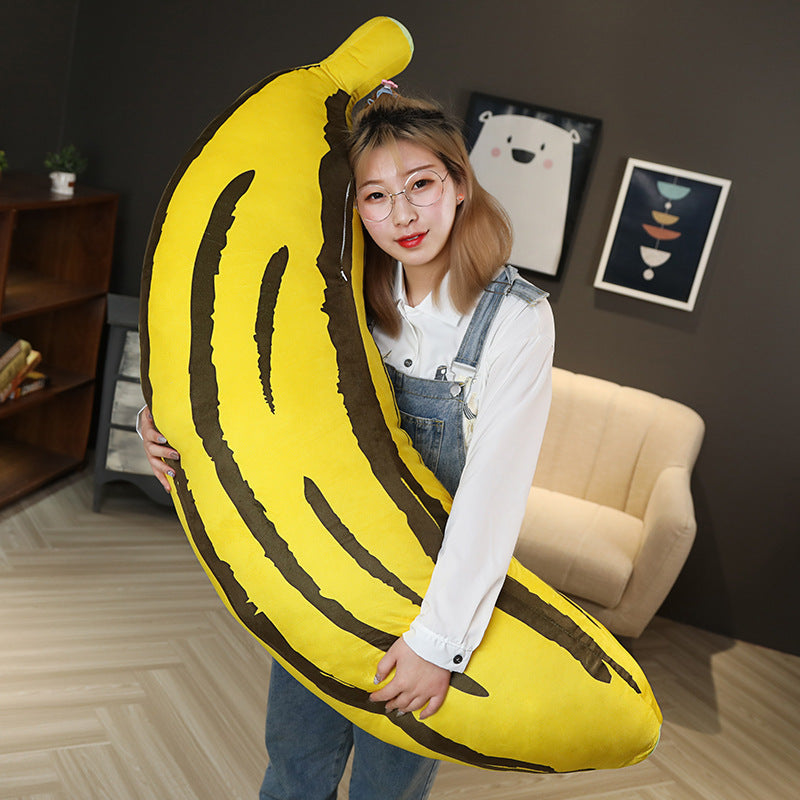HKM-307347 Crystal Super Soft Banana Plush Pillow Toy
