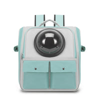 HKM-307411 Cat Space Capsule Backpack for Pets - Portable, Medium Soft, Solid Color Design, Holds Up to 7 Kg