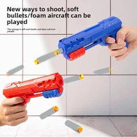 HKM-307475 Light-Up Foam Aircraft Launcher Toy - Dual Function Flying Glider for Ages 5+