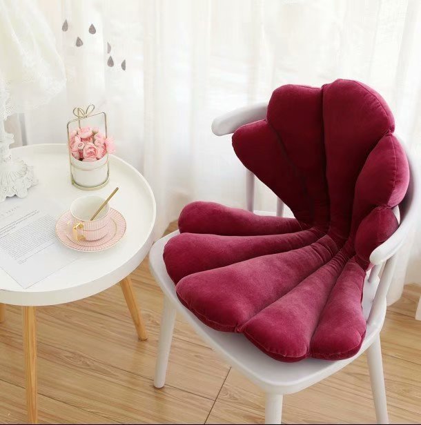 HKM-307603 Luxurious Velvet Seal Shell Chair Cushion - Soft Support Pillow for Comfort and Style in Any Space