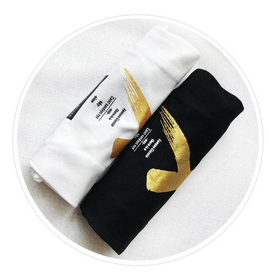 HKM-307667 Casual Cotton T-Shirt for Adult Dogs and Cats in Black and White