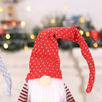 HKM-307987 Christmas Wine Bottle Cover Set - Wool Non-Woven Fabric, European Style, Gray/White and Red/White Options