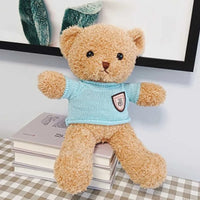 HKM-308051 Cute Plush Teddy Bear with Heart Sweater - Soft Stuffed Animal Toy for All Ages