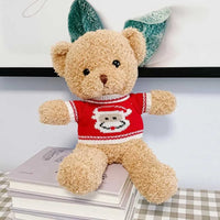 HKM-308051 Cute Plush Teddy Bear with Heart Sweater - Soft Stuffed Animal Toy for All Ages