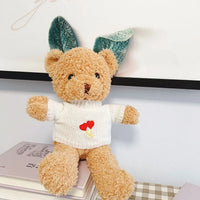 HKM-308051 Cute Plush Teddy Bear with Heart Sweater - Soft Stuffed Animal Toy for All Ages