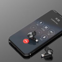 HKM-308115 Bluetooth Headset with Digital Display, 2400mAh Charging Case, Waterproof, Touch Control, 9D Bass Sound