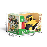 HKM-308179 Large Friction Loading Truck Toy for Kids - Plastic Bulldozer Vehicle for Beach and Construction Play