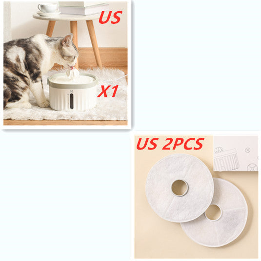 HKM-308243 Automatic Cat Water Dispenser with Removable Filter and Power Protection