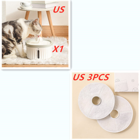 HKM-308243 Automatic Cat Water Dispenser with Removable Filter and Power Protection