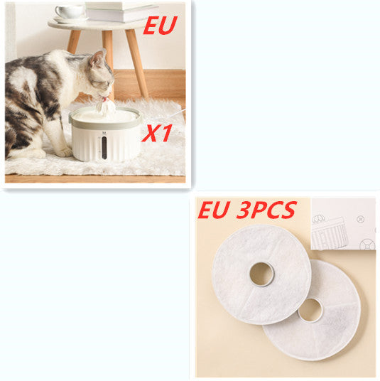 HKM-308243 Automatic Cat Water Dispenser with Removable Filter and Power Protection