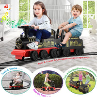 HKM-308371 Electric Toy Train Set for Kids with Light and Sound - Includes Track and Carriages, Ideal for Ages 2-14