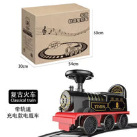 HKM-308371 Electric Toy Train Set for Kids with Light and Sound - Includes Track and Carriages, Ideal for Ages 2-14