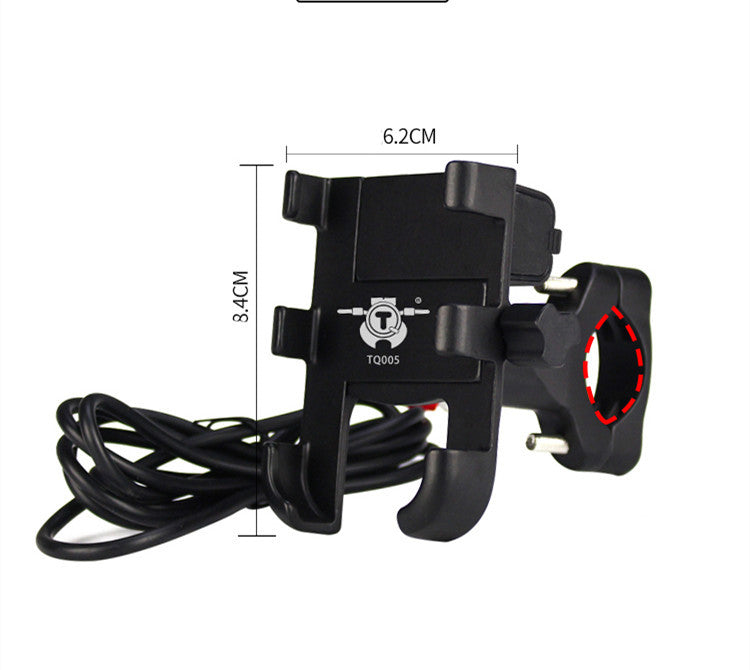 HKM-308435 Aluminum Alloy Smartphone Holder for Bicycles and Motorcycles – Shockproof, Waterproof, and Adjustable for Navigation